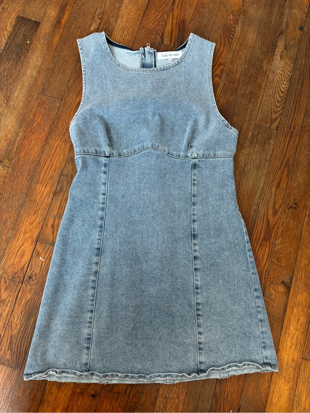 Sophie the Label Light Wash Denim Mini Dress - Blue